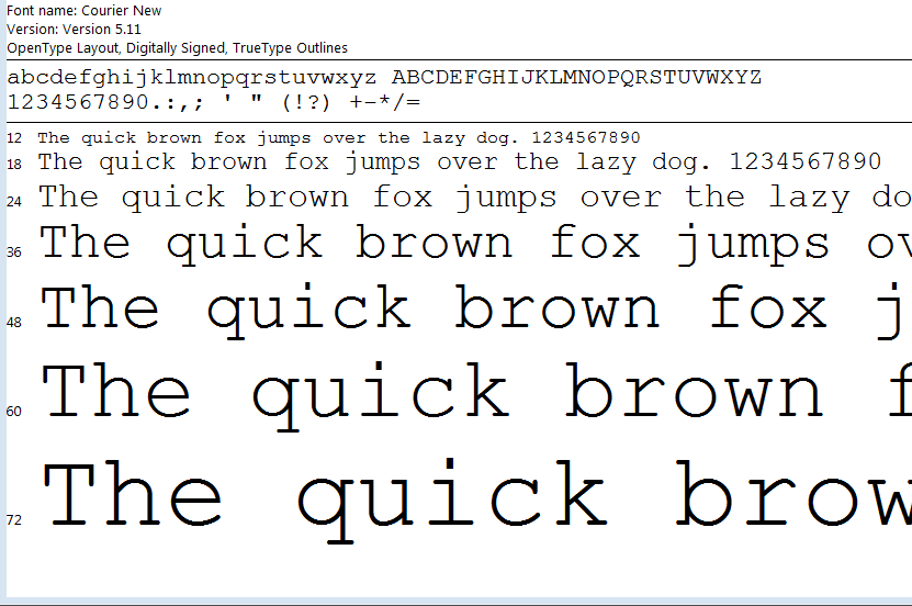 Font chữ thiết kế website Courier New cho website Font chữ thiết kế website Courier New cho website