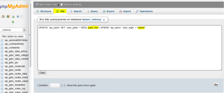 Hướng dẫn reset password admin trong wordpress dễ dàng