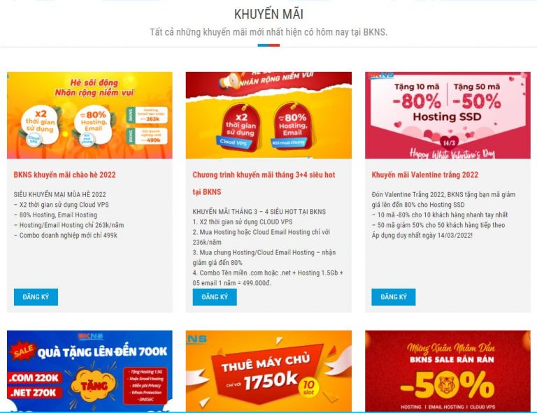 Hướng dẫn nhận mã giảm giá Hosting tại BKNS