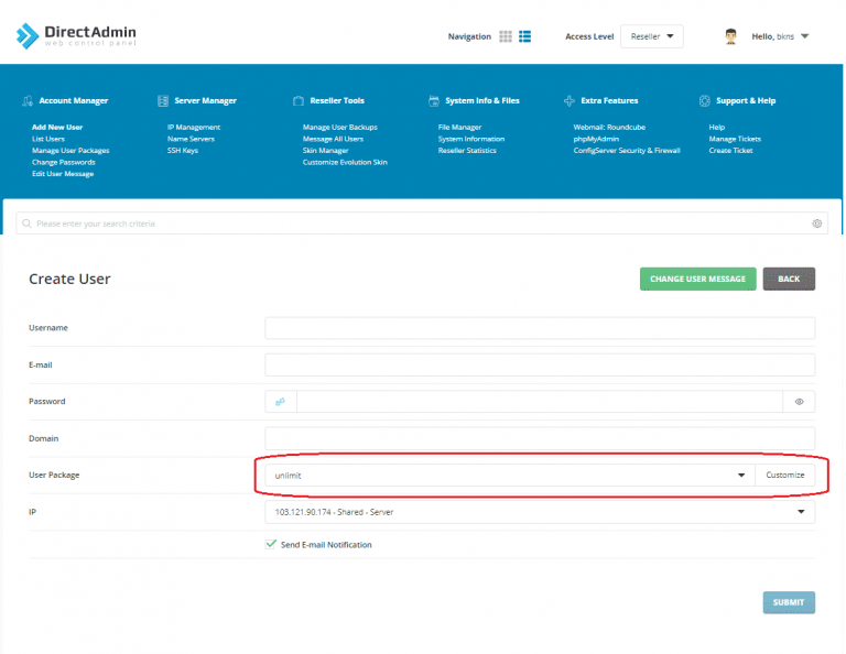 Hướng dẫn sử dụng DirectAdmin cơ bản cho gói VPS