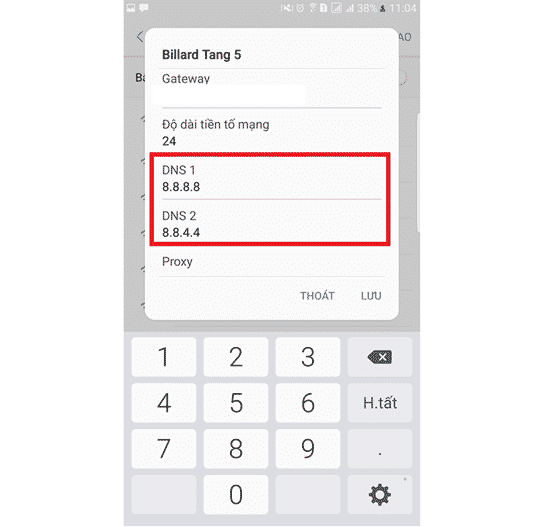 Cách đổi DNS google cho hệ điều hành Android 2