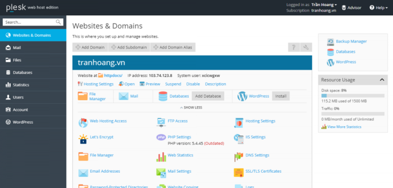Xem trạng thái dịch vụ