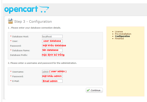 hệ thống sẽ kiểm tra các yêu cầu phiên bản và trạng thái hệ thống tương thích với mã nguồn