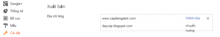 Hướng dẫn trỏ domain về Blogspot