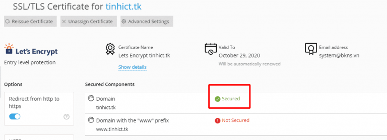 Hướng dẫn cài đặt SSL miễn phí cho hosting Plesk Windows.