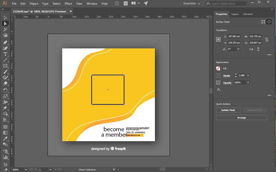 Chỉnh sửa thông số phù hợp với nhu cầu làm banner