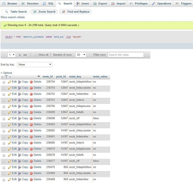 Tìm và xóa các giá trị database không sử dụng 3