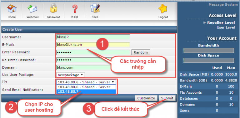 Hướng dẫn sử dụng nhiều IP trên VPS Directadmin BKNS